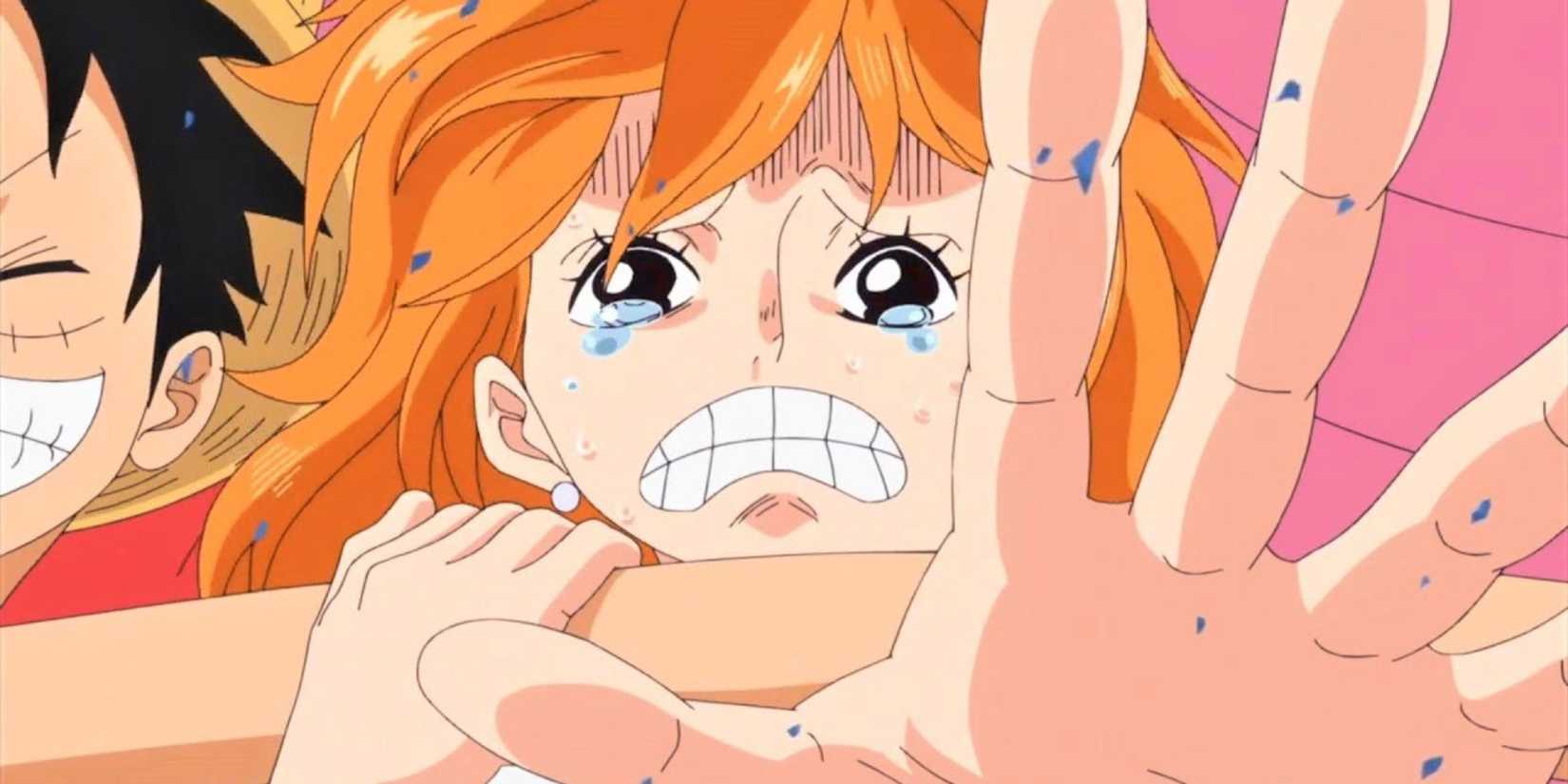 Nami is scared of Luffy - One Piece